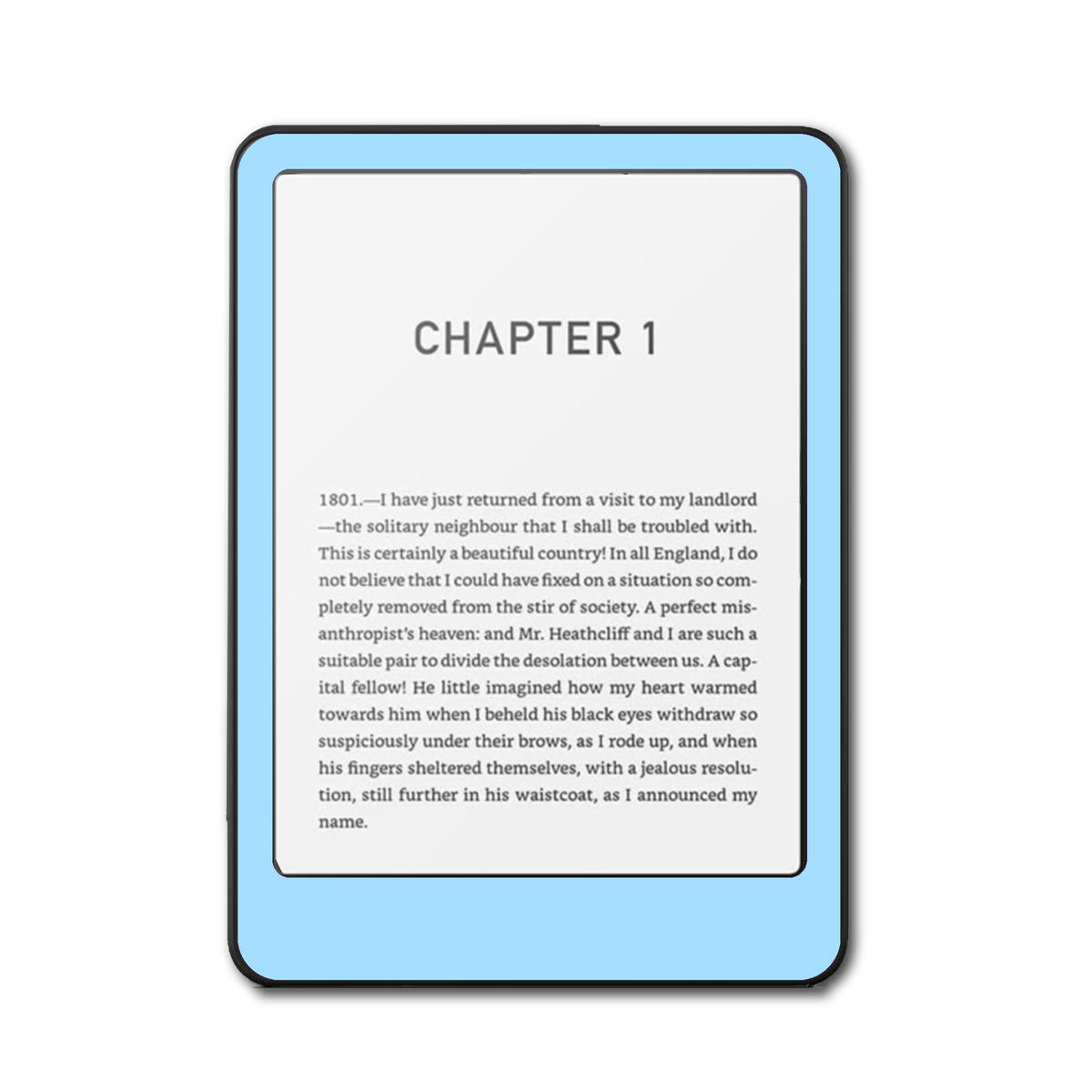 Sky Mist Kindle, Kobo and ColorSoft e-reader skin - front view