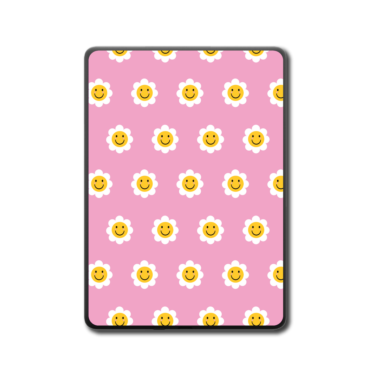 Smiley Daisy Kindle and Kobo e-reader skin back mockup