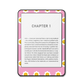 Smiley Daisy Kindle and Kobo e-reader skin front mockup