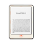 Front view of Solar Burst vinyl skin on Kindle e-reader showing radiating sun rays