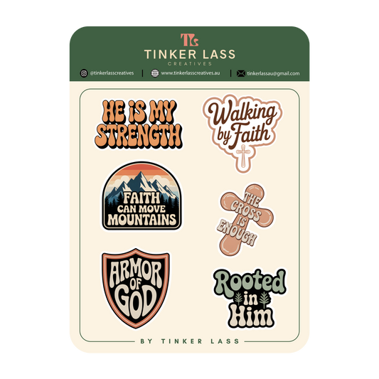 Sticker Sheet - He Is My Strength