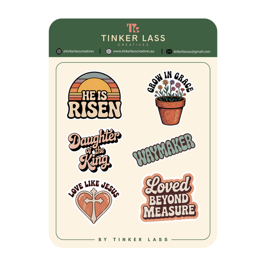 Sticker Sheet - He Is Risen