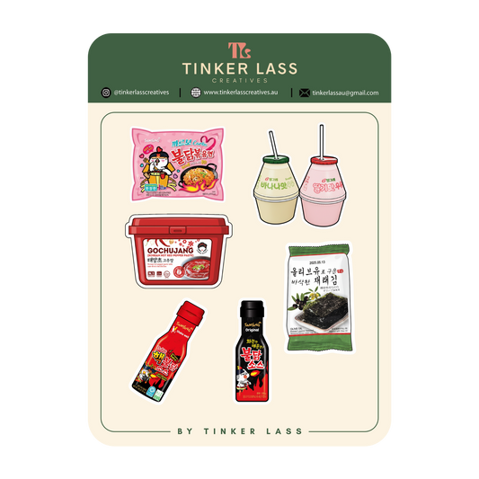 Sticker Sheet - Korean Pantry Staples