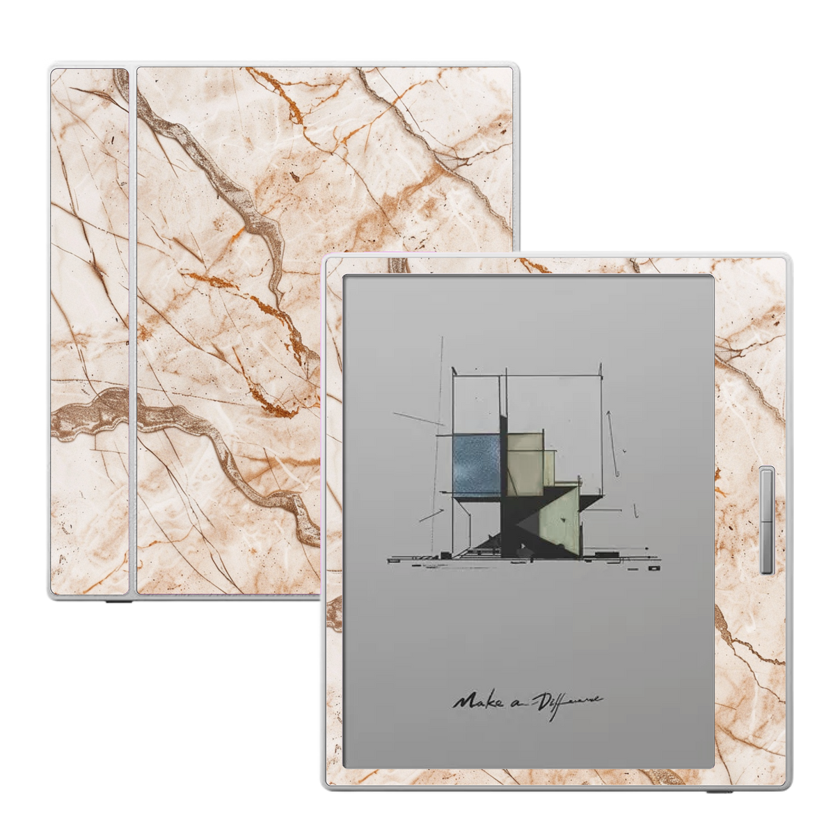 Warm Travertine skin for Boox Go Color 7 and Boox Palma e-readers