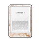 Warm Travertine Kindle and Kobo e-reader skin front view